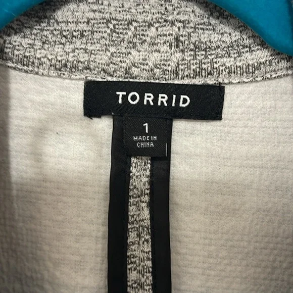 Torrid Gray Textured Women's Blazer - Picture 3 of 5